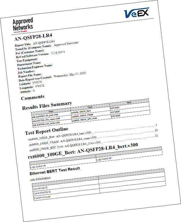 Ber VSAM RFC2544 Test